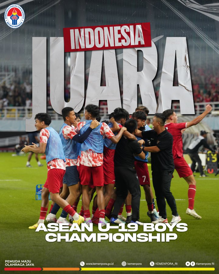 Timnas Indonesia U-19 Berhasil Menjadi Juara.